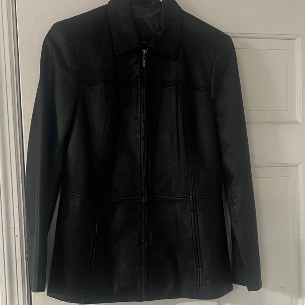 Valerie Stevens Classic Black Leather Jacket